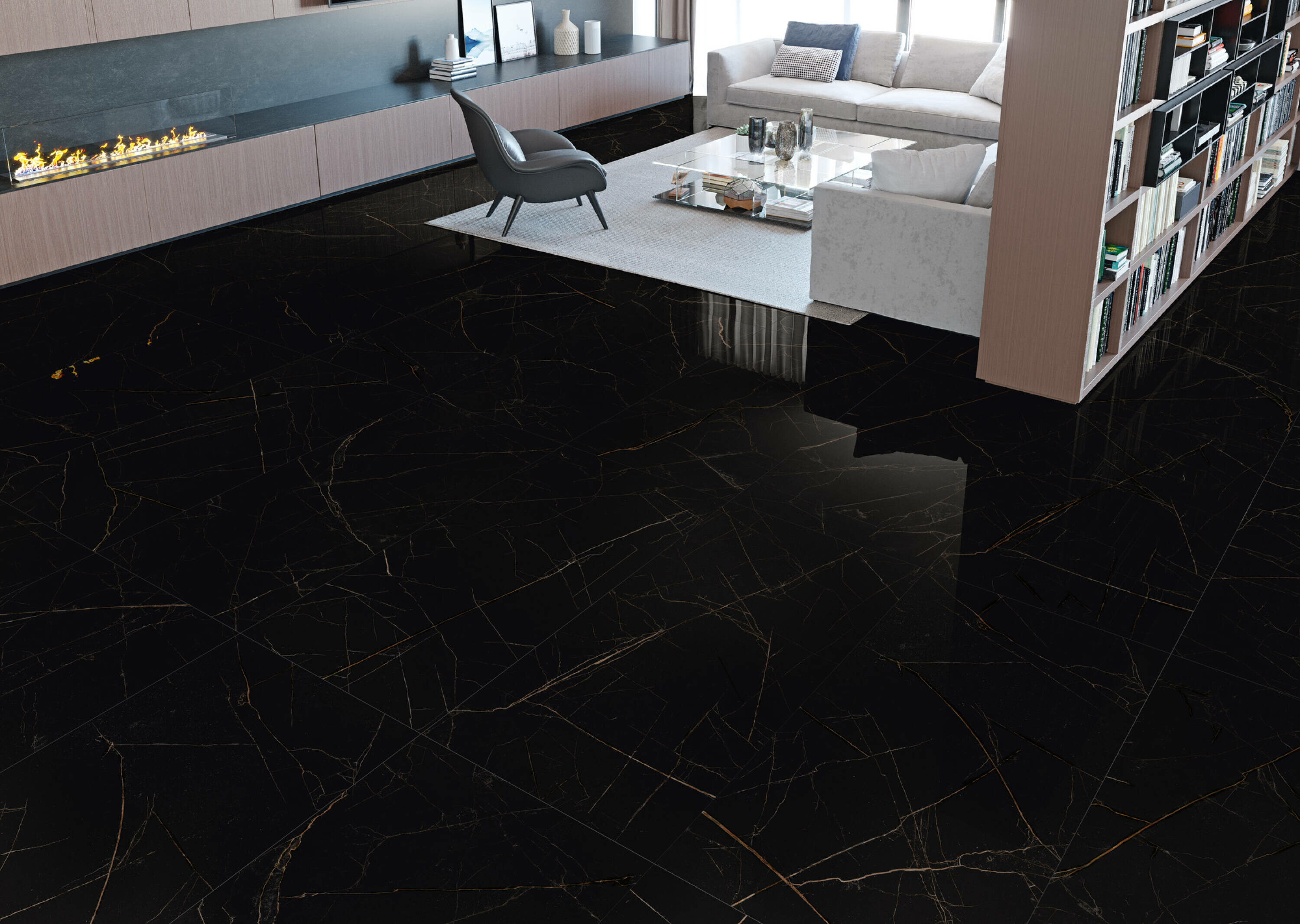 NERO ARDI PULIDO 59X119 | Grespania